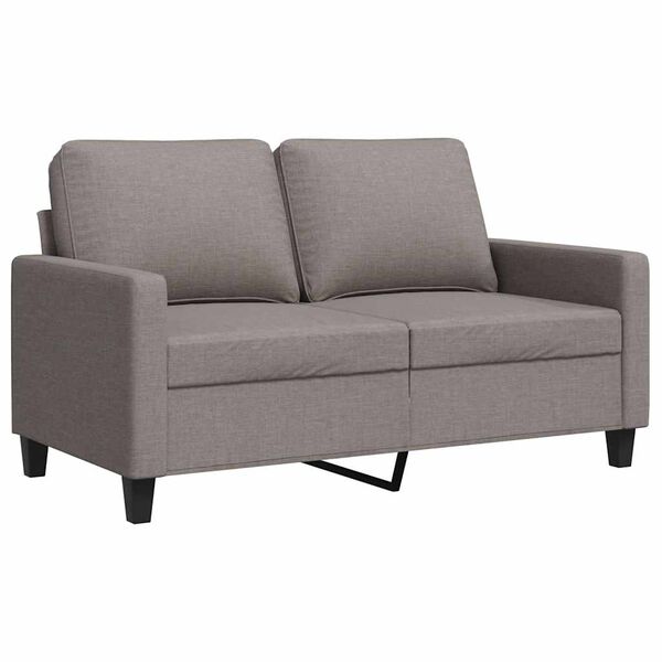 vidaXL Sofa 2-osobowa, kolor taupe, 120 cm, tapicerowana tkaniną