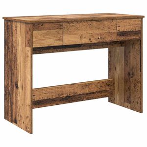 vidaXL Kosmetyczny st&oacute;ł z szufladą Stare drewno 100 x 45 x 76 cm