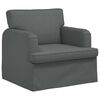 vidaXL Sofa 2 pcs Ciemnoszary 162 x 80 x 85 cm tkanina