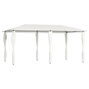 vidaXL Altana z pokryciem słupk&oacute;w 2,98x5,3x2,59 m, kremowa, 160 g/m&sup2;