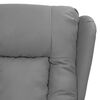 vidaXL Fotel rozkładany, szary, sztuczna skóra