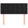 vidaXL Zagłówek do łóżka, czarny, 80x5x78/88 cm, aksamit