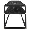 vidaXL Szafka pod TV, czarny marmur, 220x40x40,5 cm, szkło hartowane