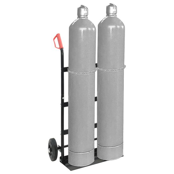 vidaXL Wózek ręczny Czarny i czerwony 63 x 43,5 x 110 cm Stal