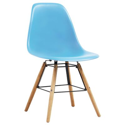 vidaXL Krzesła stołowe, 6 szt., niebieskie, plastik