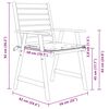 vidaXL Krzesła ogrodowe z poduszkami, 4 szt., lite drewno akacjowe