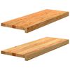 vidaXL Stopnie schodowe, 2 szt. brązowe 70x25x2cm lite drewno dębowe