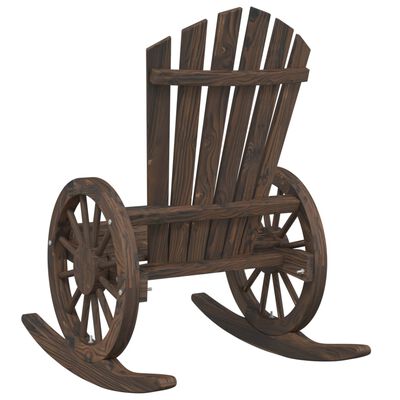 vidaXL Krzesła bujane Adirondack, 2 szt., lite drewno jodłowe