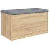 vidaXL Ławka ze schowkiem Sonoma Oak 82x42x45 cm Drewno konstrukcyjne