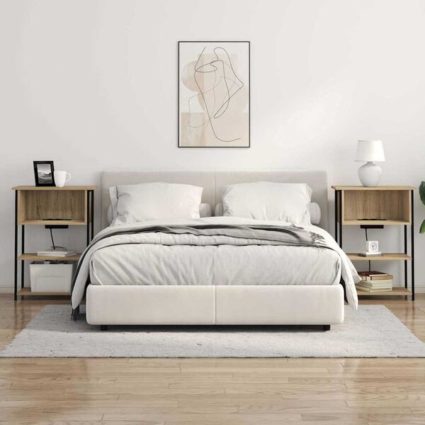 vidaXL Szafka Nocna Dąb Sonoma 55 x 31 x 76 cm Materiał drewnopochodny