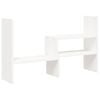 vidaXL Podstawka na monitor, biała, (39-72)x17x43 cm, drewno sosnowe