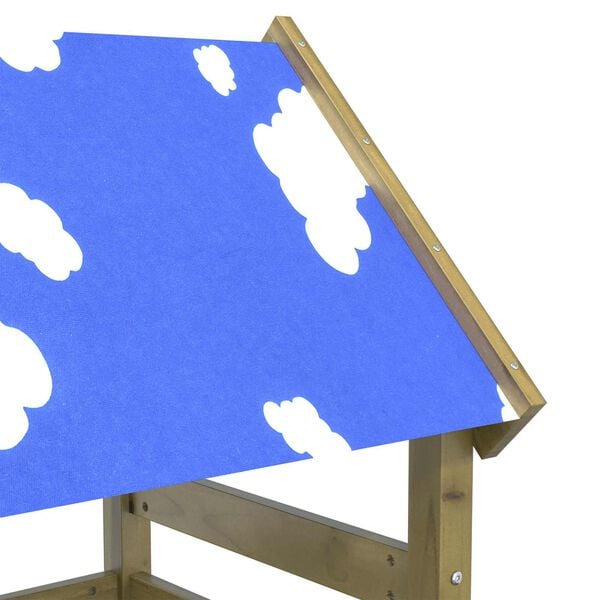 vidaXL Wieża zabaw Brązowy Drewno impregnowane lite