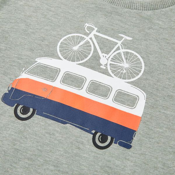 Bluza dziecięca, jasne khaki melanżowe, 128