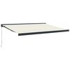 vidaXL Zwijana markiza, kremowa, 4,5x3 m, tkanina i aluminium