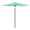 vidaXL Parasol ogrodowy na stalowym słupku, zielony, 223x223x213 cm