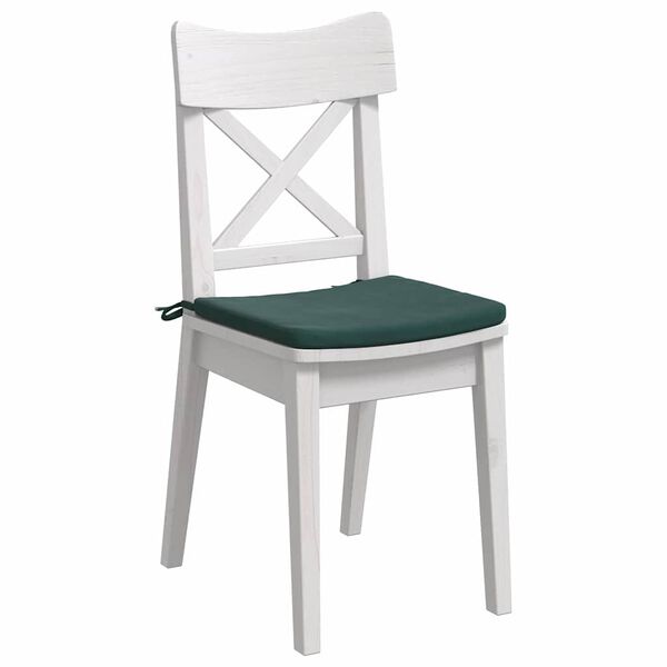 vidaXL Poduszki na siedziska 4 pcs Ciemna zieleń 40 x 40 x 3 cm