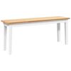 vidaXL Ławka 110 cm Biała lite drewno guma