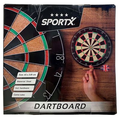 SportX Tarcza do gry w rzutki, 45 cm, sizalowa