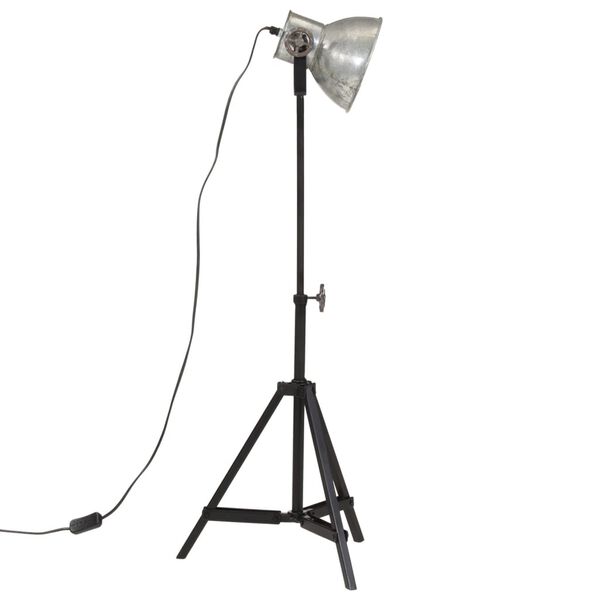 vidaXL Lampa wisząca, 25 W, srebro vintage, 35x35x65/95 cm, E27