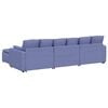 vidaXL Sofa modułowa z podn&oacute;żkiem i poduszkami, dżinsowy niebieska