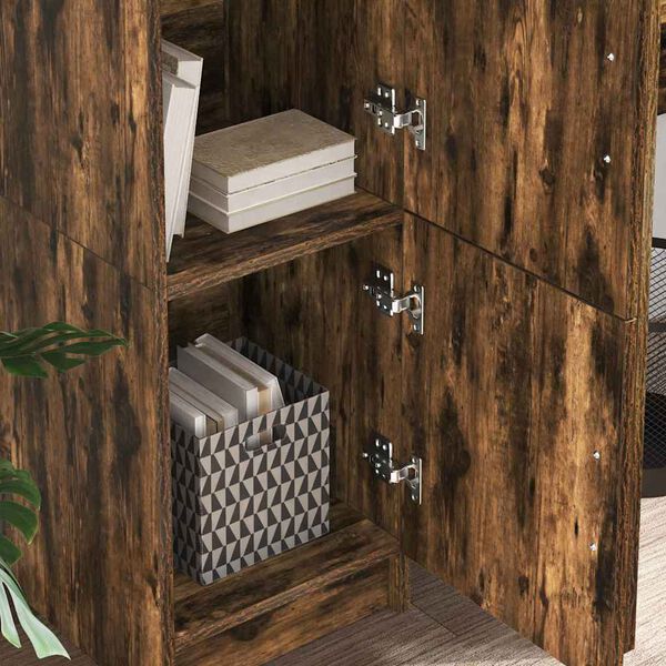 vidaXL Highboard Dąb wędzony 31.5 x 32 x 122.5 cm