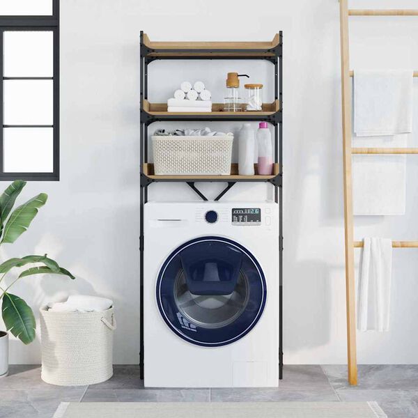 vidaXL Półka na pralkę z półką Dąb rzemieślniczy 67 x 25 x 163 cm