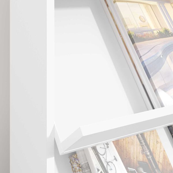 vidaXL Regał na gazety Biały 70 x 41 x 156 cm Materiał drewnopochodny