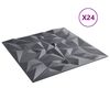 vidaXL Panele ścienne 24 pcs Ametyst szary 50 x 50 cm Pianka XPS