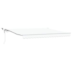 vidaXL Markiza wysuwana Biały 400 &times; 300 cm Poliester