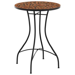 vidaXL Mozaikowy stolik bistro, terakota, &Oslash;50x70 cm, ceramiczny