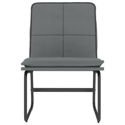 vidaXL Krzesło wypoczynkowe, szare, 54x75x76 cm, sztuczna skóra