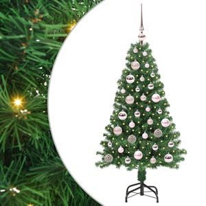 vidaXL Sztuczna choinka z podstawą Zielony 120 cm PVC i Stal i Plastik