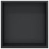vidaXL Wnęka prysznicowa, czarna matowa, 32x32x9 cm, stal nierdzewna