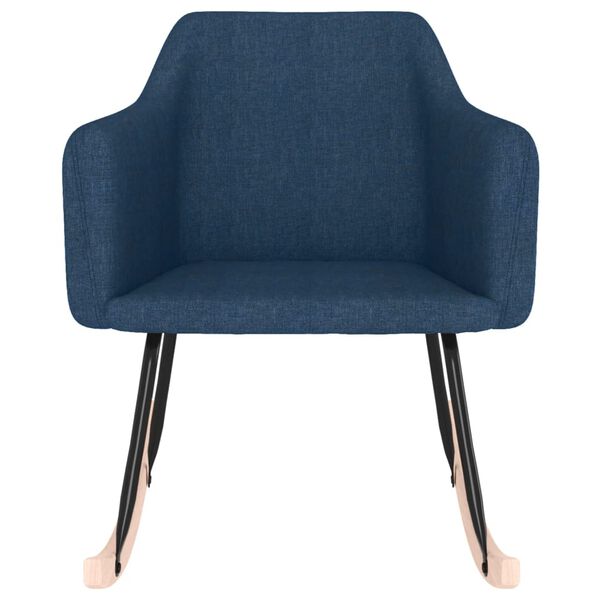 vidaXL Fotel bujany, niebieski, tapicerowany tkaniną