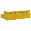 vidaXL Sofa modułowa z podn&oacute;żkiem i poduszkami Velvet Yellow