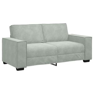 vidaXL Sofa 2-osobowa, jasnoszara, 180x78x84 cm, tapicerowana aksamitem