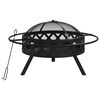 vidaXL Palenisko z pogrzebaczem, 70 cm, XXL, stal