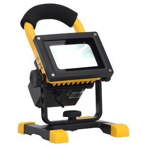 vidaXL Reflektor LED, akumulator i uchwyt, 30 W, zimne białe światło