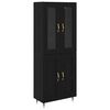 vidaXL Highboard 2 szt. Czarny Dąb 69,5 x 34 x 180 cm
