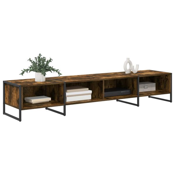vidaXL Szafka pod telewizor Dąb dymny 170.5 x 36 x 30.5 cm