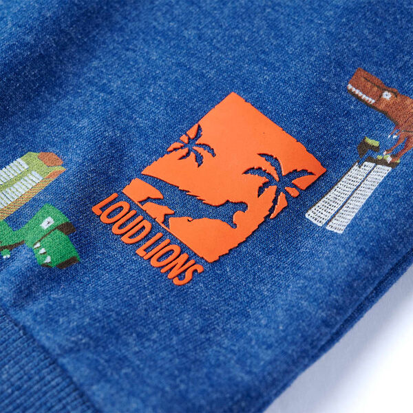 Bluza dziecięca, ciemnoniebieski melanż, 128