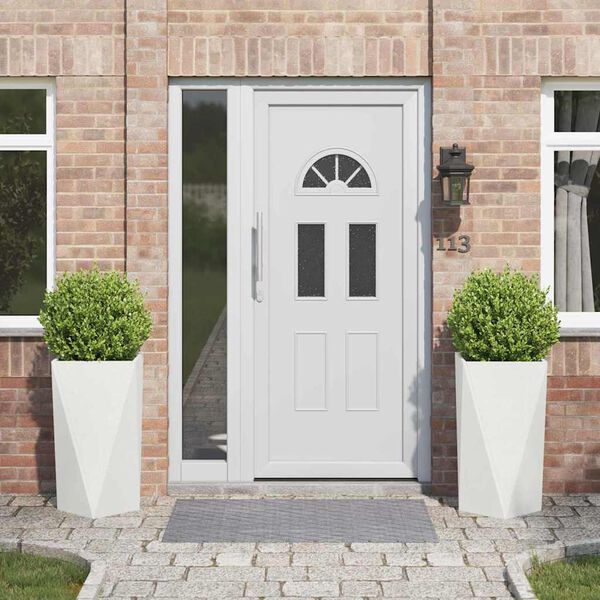 vidaXL Donica 2 pcs Biały 40 x 40 x 75 cm Stal