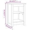 vidaXL Szafka nocna, 40x35x55 cm, lite drewno sosnowe