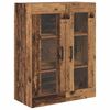 vidaXL Highboard Montowane na ścianie Stare drewno 69,5 x 34 x 180 cm