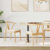 vidaXL Krzesło jadalniane 2 pcs Naturalny i jasny Drewno Gumowe