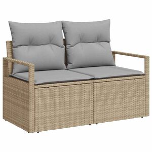 vidaXL Sofa Ogrodowa z poduszką 120 x 62 x 69 cm polirattan