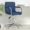 vidaXL Obrotowe krzesło biurowe, niebieskie, tapicerowane tkaniną