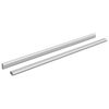 vidaXL Drążek do szafy 2 szt. Srebrny 664 x 15 x 29 mm Stop Aluminium