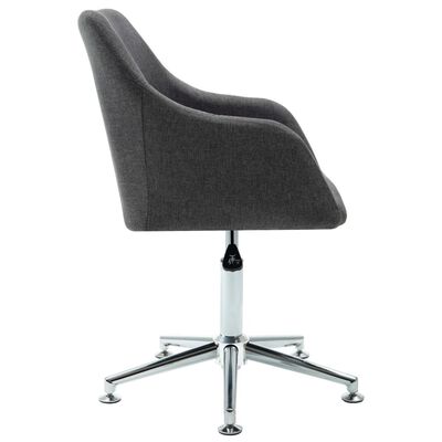 vidaXL Obrotowe krzesło biurowe, ciemnoszare, tkanina