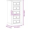 vidaXL Szafka nocna Corona, 53x39x103 cm, lite drewno sosnowe